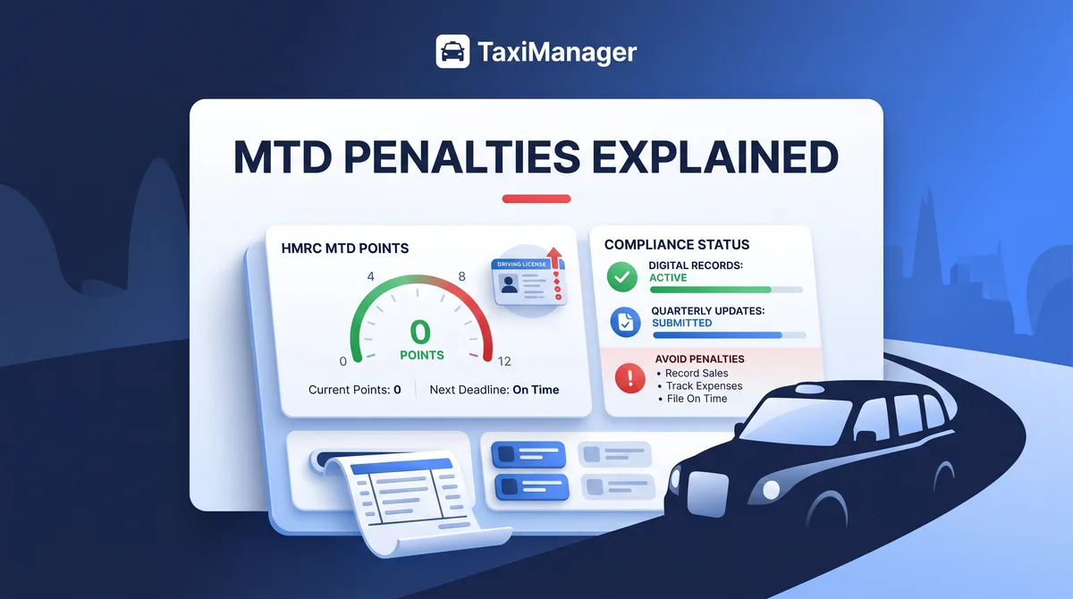 MTD penalties explained (simple guide for UK taxi drivers)