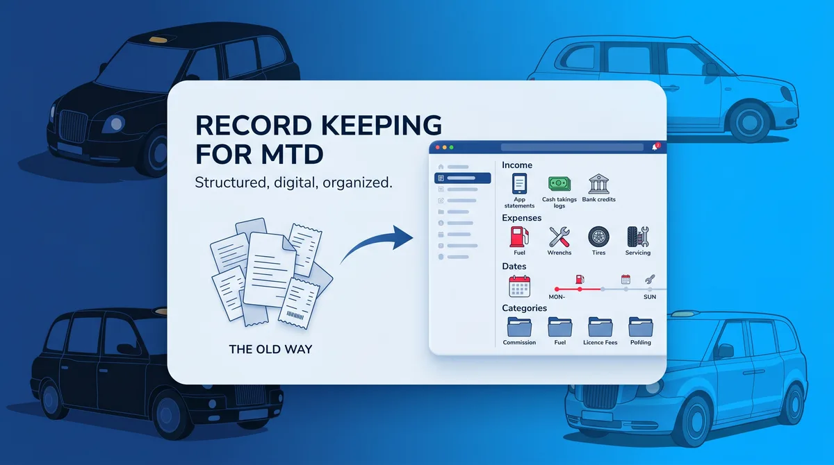 What records do taxi drivers need for MTD?